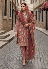 Winter - Riwaj - Printed Marina - 3 Pcs - Wool Shawl 25 - D#87