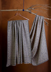Pashmina Jamawar Ari Work Shawl D#06 - Grey