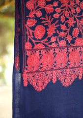 Pashmina Ari Work Shawl D - 206 - N Blue