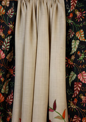 Pashmina Qalamkari Needle Work Shawl D#05 - Black