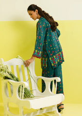 Winter - Sahar - Elara - Printed Fall - 2 Pcs - AW1-25-24 - Teal Mirage