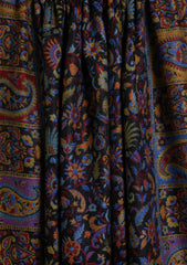 Pashmina Jamawar Shawl D#10 - Black 1