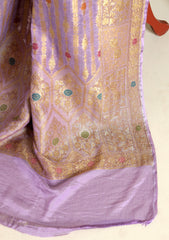 Formals - Fancy Closet - 2 pcs Suit - Chiffon Jamawar D#01 Purple