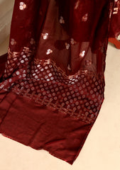 Formals - Fancy Closet - 2 pcs Suit - Satin Silk Jamawar D#04 D Maroon