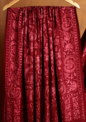 Pashmina Ari Work Jaaldar Shawl D#37 - Maroon