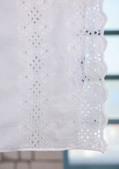 Embroidered Lawn Summer Shawl D#35 - White