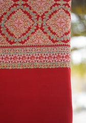 Pashmina Emboridered Shawl D - 177 - D RED