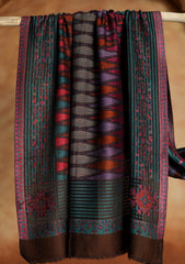 Pashmina Jamawar Scarf D#54 - CH Brown