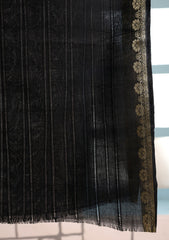 Jacquard Lawn Summer Shawl D#19 - Black
