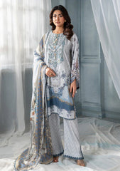 Winter - Meerak - Embroidered Linen 25 - Sky Blossom