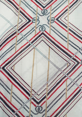 Digital Printed Lawn Shawl Qalamkar Patch D - 02 - M White