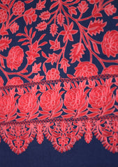 Pashmina Ari Work Shawl D - 206 - N Blue
