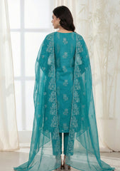 Lawn - Rubaaiyat - Embroidered 26 - Chiffon Dupatta - D#09 - B Green