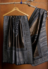 Pashmina Zari Jamawar Shawl D#17 - Grey