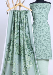 Winter - Rubaaiyat - D Prints - Marina 26 - Wool Shawl - RPM#12 - Green