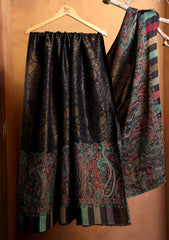 Pashmina Zari Jamawar Shawl D#08 - Black