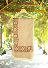 Wool Ari Work Shawl D - 01 - L Brown