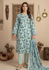 Winter - Rubaaiyat - D Prints - Marina 26 - Wool Shawl - RPM#06 - L Green