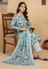 Winter - Rubaaiyat - D Prints - Marina 26 - Wool Shawl - RPM#06 - L Green