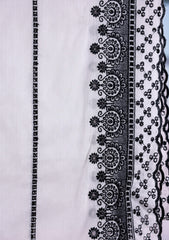 Embroidered Lawn Summer Shawl D#41 - White