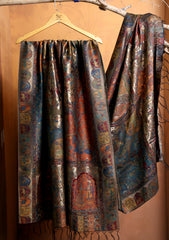 Pashmina Zari Jamawar Shawl D#24 - Maroon