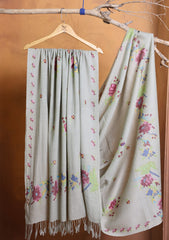 Pashmina Needle Work Jaaldar Shawl D#06 - L Pista