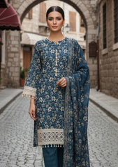 Winter - Riwaj - Printed Marina - 3 Pcs - Wool Shawl 25 - D#63