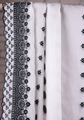 Embroidered Lawn Summer Shawl D#41 - White