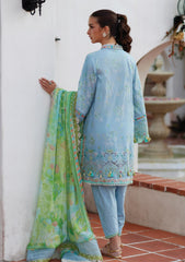Lawn - Farah Talib Aziz - Luxury Unstitched 26 - FTA#10 - Sienna Sky Blue