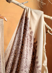 Pashmina Ari Work Jaaldar Shawl D#42 - Brown