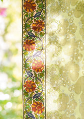 Digital Printed Lawn Shawl Qalamkar Patch D - 03 - M Pista