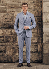 Dormeuil Amadeus 365 Wool Fabric - L Grey