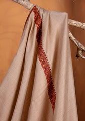 Pashmina Embroidered Border Shawl D#02 - Skin
