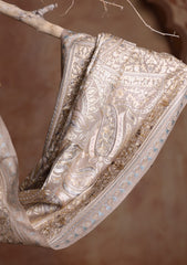 Pashmina Ari Work Jaaldar Scarf D#02 - Brown