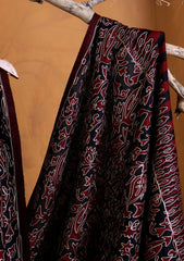 Pashmina Jamawar Ari Work Shawl D#02 - R Black