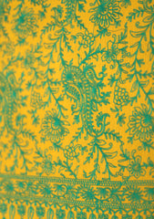 Pashmina Ari Work Shawl D - 224 - Mustard