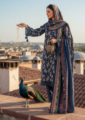 Winter - Riwaj - Printed Marina - 3 Pcs - Wool Shawl 25 - D#83