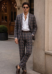 Drago Lanificio Biella Wool & Linen Fabric - Charcoal