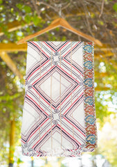 Digital Printed Lawn Shawl Qalamkar Patch D - 02 - M White