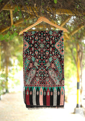 Pashmina Jamawar Shawl D - 53 - Black