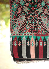 Pashmina Jamawar Shawl D - 53 - Black