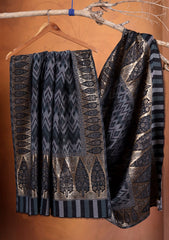 Pashmina Zari Jamawar Shawl D#102 - Black