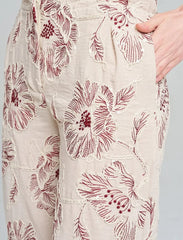 Pret - Moven - Wide-Leg Trousers with Floral Embroidery and Sequin Details - Skin