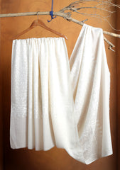 Pashmina Ari Work Jaaldar Shawl D#41 - Off White