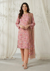 Lawn - Rubaaiyat - Digital Printed 26 - 2 By 2 - D#14 - T Pink
