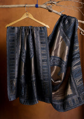 Pashmina Zari Jamawar Shawl D#17 - B Grey