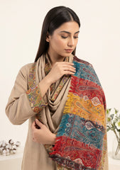 Winter - Riwaj - Pashmina Qalamkar Patch Work Suit - D#19 - Brown