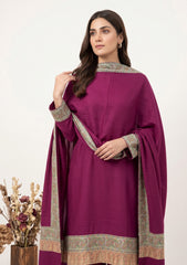Winter - Riwaj - Pashmina Qalamkar Patch Work Suit - D#25 - Magenda
