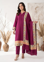Winter - Riwaj - Pashmina Qalamkar Patch Work Suit - D#26 - Magenda