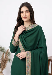 Winter - Riwaj - Pashmina Qalamkar Patch Work Suit - D#27 - D Green
